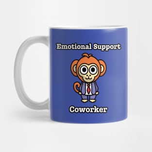 Emotional Support Coworker: Funny Office Chimp Colleague Mug